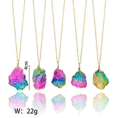 Rainbow Natural Stone Necklaces Rainbow Natural Stone Necklaces