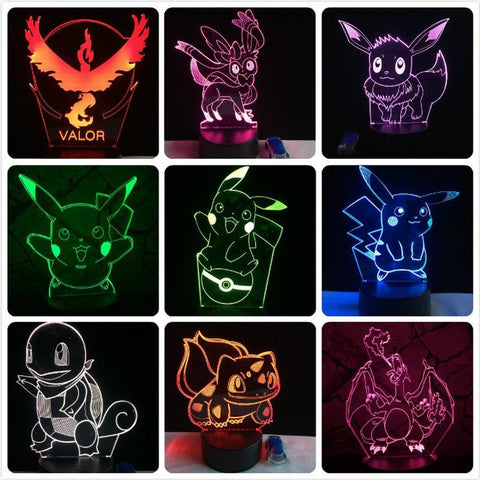 Color Changing Pokemon 3D Lamp