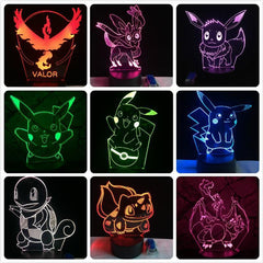 Color Changing Pokemon 3D Lamp Color Changing Pokemon 3D Lamp